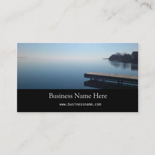 Kingston lake,Ontario. Beautiful photo of lake Business Card (Front)