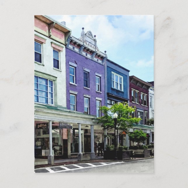 Kingston NY - View of Wall Street Postcard (Front)