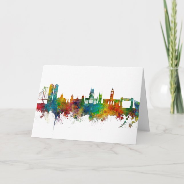 Kingston upon Hull England Skyline Card (Front)