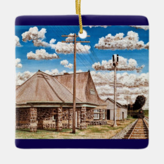 Kingsville, ON Depot by Tom Rock Ceramic Ornament