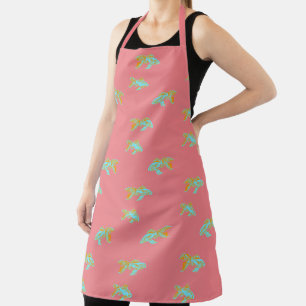 Kingyo Goldfish Light Blue and Orange Apron