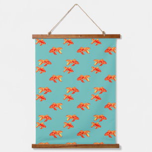 Kingyo Goldfish Red and Yellow Hanging Tapestry