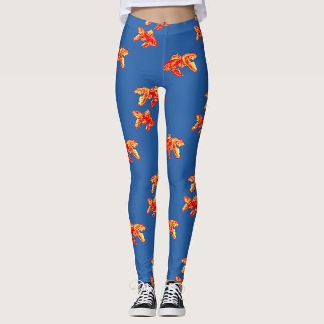 Kingyo Goldfish Red and Yellow Leggings (Front)