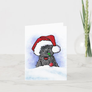 KiniArt Affenpinscher Christmas Holiday Card