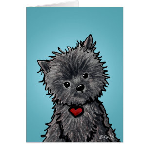 KiniArt Affenpinscher Dog Greeting Card