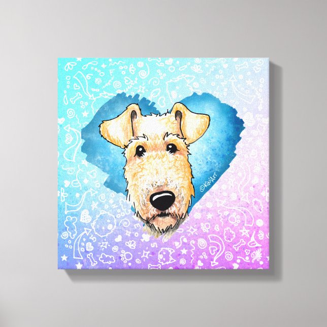KiniArt Airedale Terrier Canvas Print (Front)