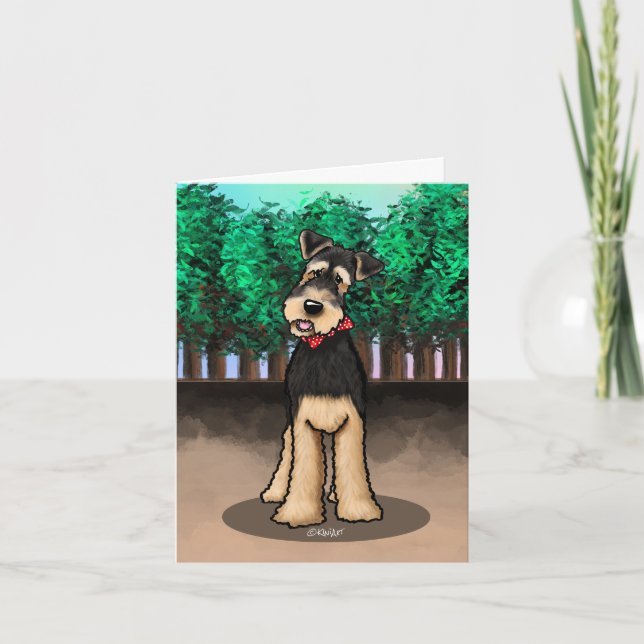 KiniArt Airedale Terrier Card (Front)