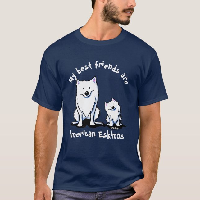 KiniArt American Eskimo Friends T-Shirt (Front)