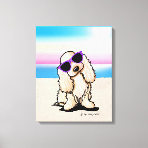 KiniArt ASCOB Cocker Spaniel Dog Beach Canvas Print