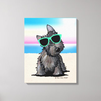 KiniArt Ash Cairn Terrier Dog Beach Canvas Print