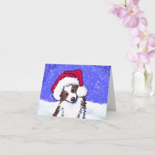 KiniArt Aussie Shepherd Christmas Card