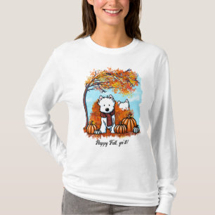 KiniArt Autumn Westies T-Shirt