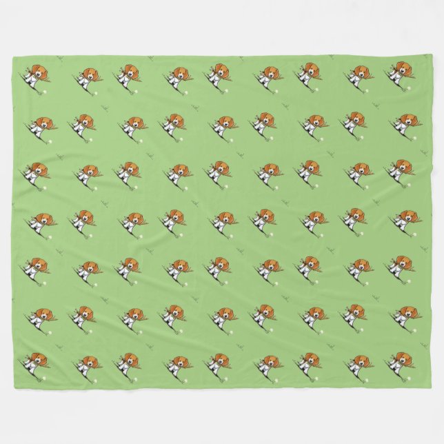 KiniArt Beagles Fleece Blanket (Front (Horizontal))