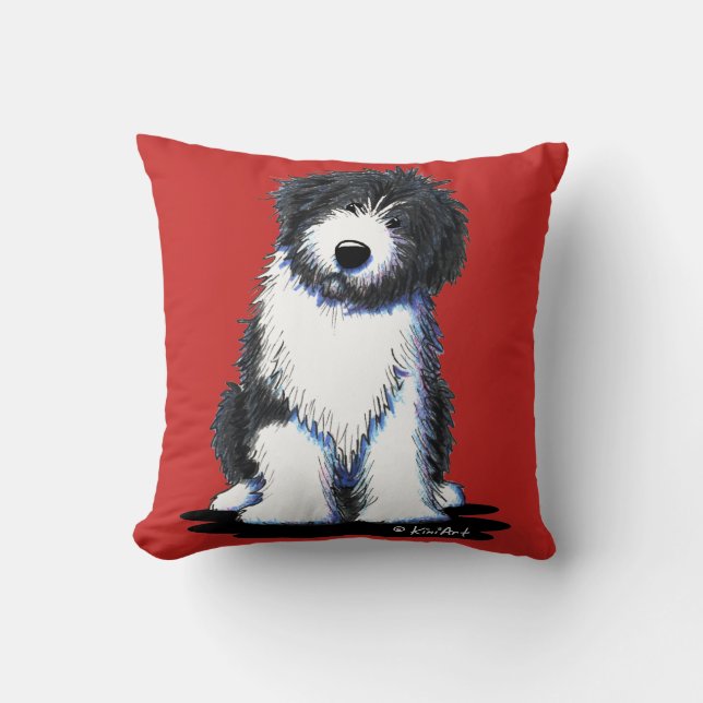 KiniArt Bearded Collie Cushion (Front)