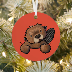 KiniArt Beaver Metal Tree Decoration