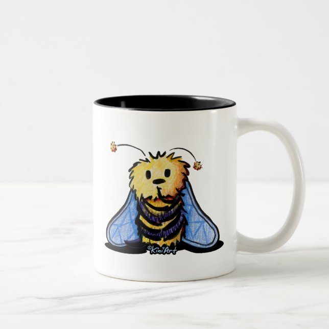 KiniArt Bee Two-Tone Coffee Mug (Right)