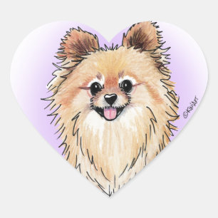 KiniArt Bella Pom Heart Sticker