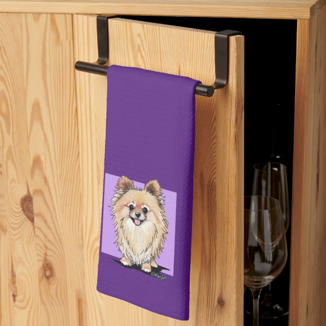 KiniArt Bella Pom Tea Towel (Thirds Fold)