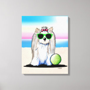 KiniArt Biewer Yorkie Terrier Canvas Print