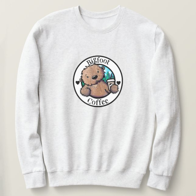 KiniArt Bigfoot Coffee Sweatshirt (Design Front)