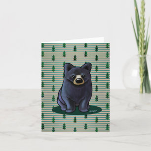 KiniArt Black Bear Thank You Card