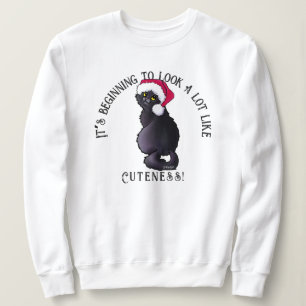 KiniArt Black Cat Christmas Sweatshirt