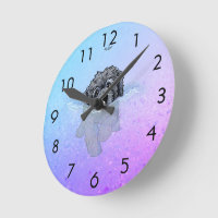 KiniArt Black Goldendoodle Large Clock