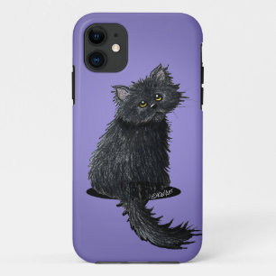 KiniArt Black Persian Cat iPhone 11 Case