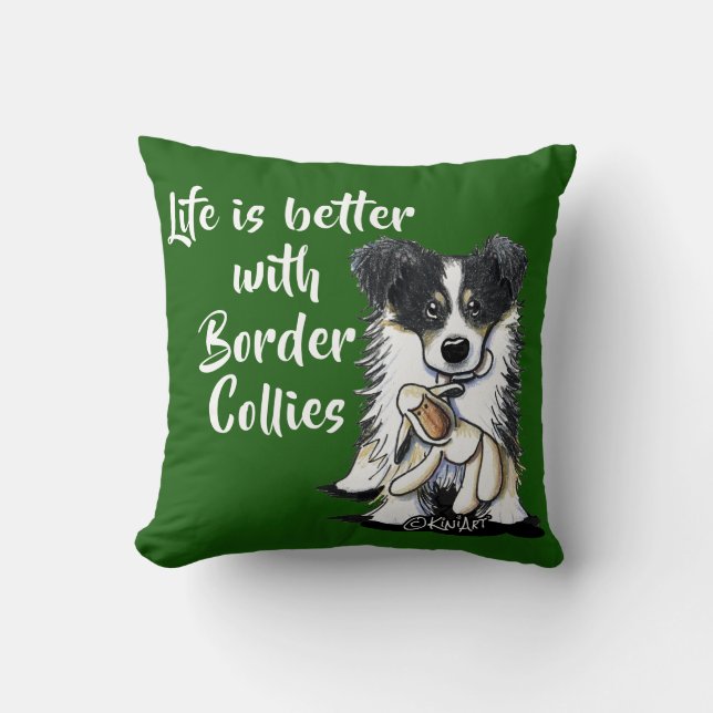 KiniArt Border Collies Cushion (Front)