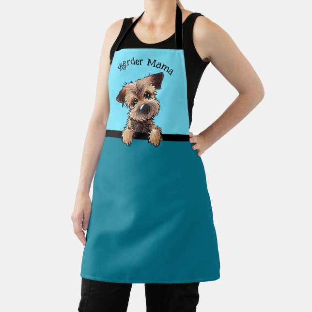 KiniArt Border Terrier All-Over Print Apron (Insitu)