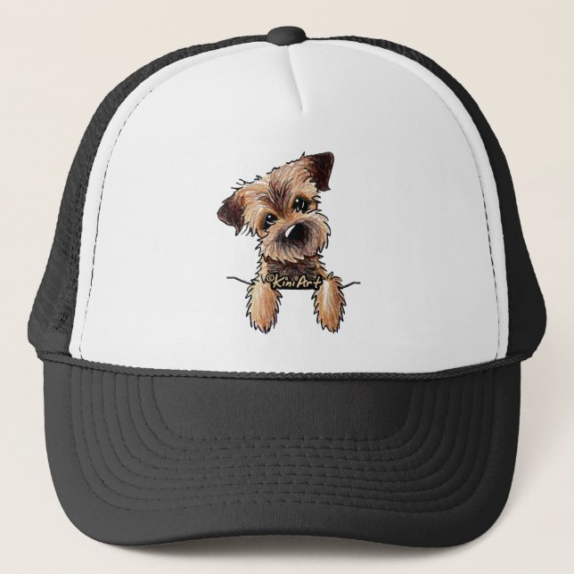 KiniArt Border Terrier Trucker Hat (Front)