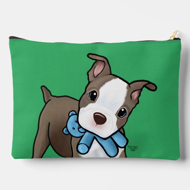 KiniArt Boston Terrier Accessory Pouch (Back)