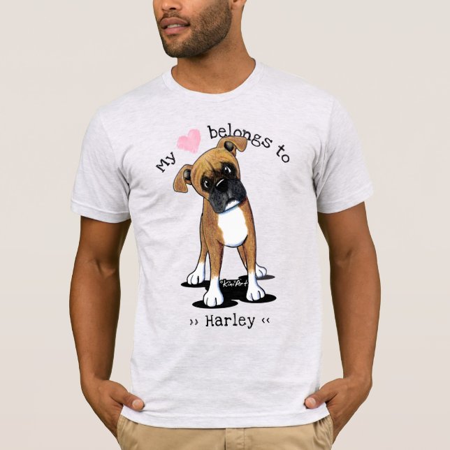 KiniArt Boxer Dog T-Shirt (Front)