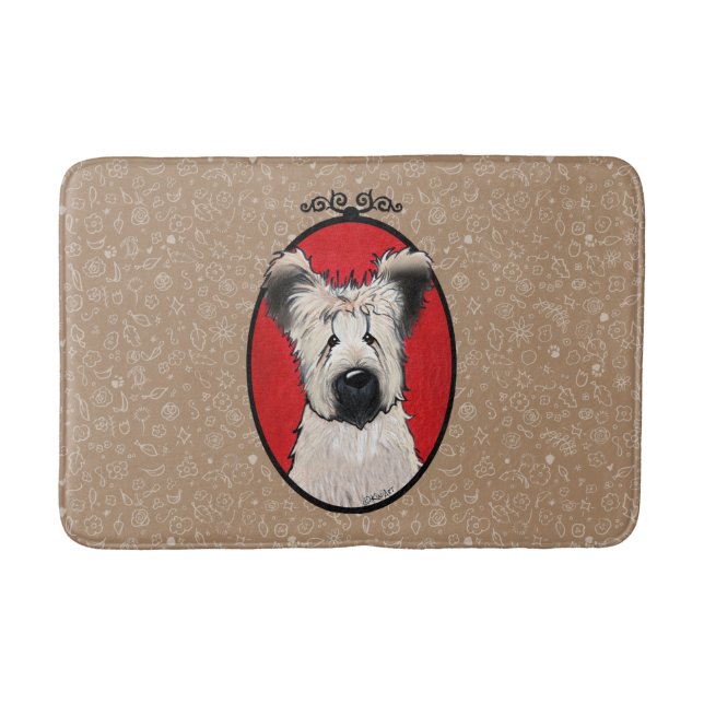 KiniArt Briard  Bath Mat (Front)