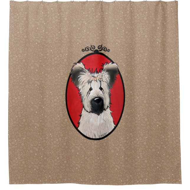 KiniArt Briard  Shower Curtain (Front)