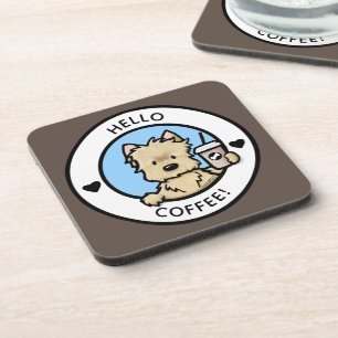 KiniArt Cairn Coffee Lover Hard plastic coaster