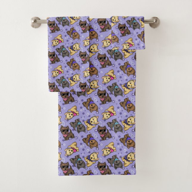 KiniArt Cairn Parade Bath Towel Set (Insitu)