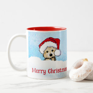 KiniArt Cairn Terrier Christmas Two-Tone Coffee Mug