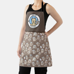 KiniArt Cairn Terrier Coffee All-Over Print Apron