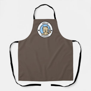 KiniArt Cairn Terrier Coffee All-Over Print Apron