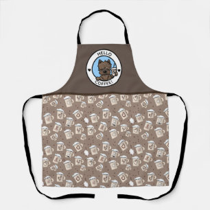 KiniArt Cairn Terrier Coffee All-Over Print Apron