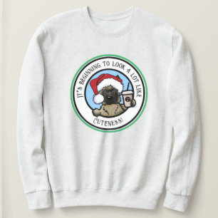 KiniArt Cairn Terrier Coffee Christmas Sweatshirt