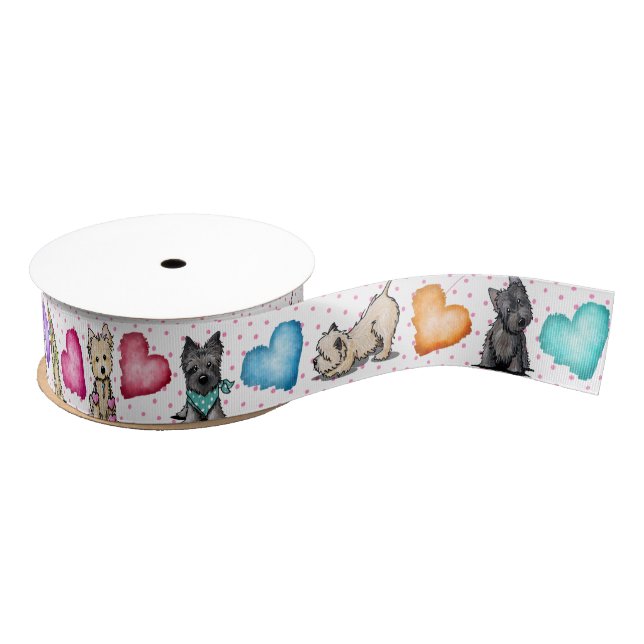 KiniArt™ Cairn Terrier Puppy Love Grosgrain Ribbon (Spool)