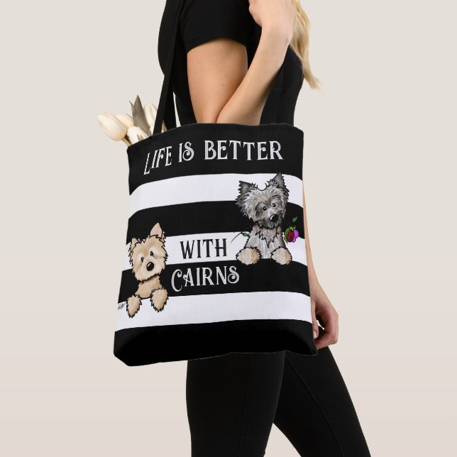 KiniArt Cairn Terriers Tote Bag (Close Up)