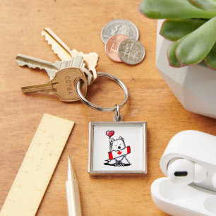 KiniArt Canadian Westie Key Ring