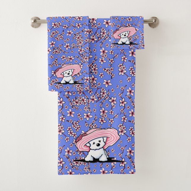 KiniArt Cherry Blossom Bath Towel Set (Insitu)