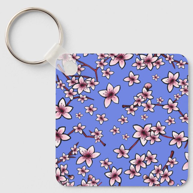 KiniArt Cherry Blossoms Key Ring (Front)