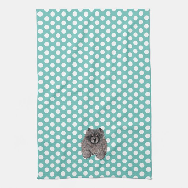 KiniArt Chow Kitchen Towel (Vertical)