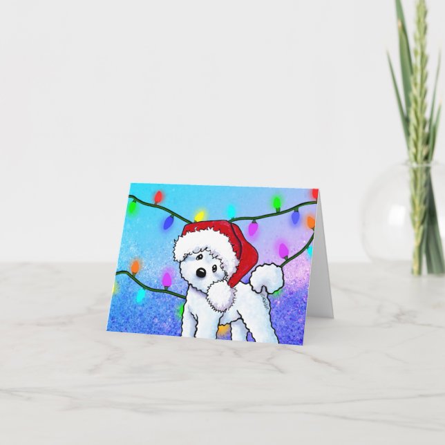 KiniArt Christmas Bichon Holiday Card (Front)