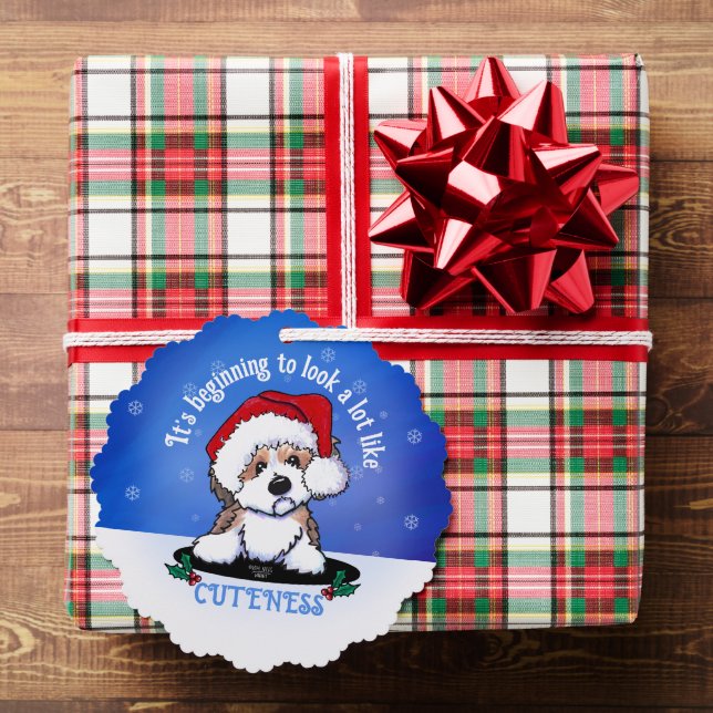 KiniArt Christmas Havanese  Tree Decoration Card (Insitu (Gift))